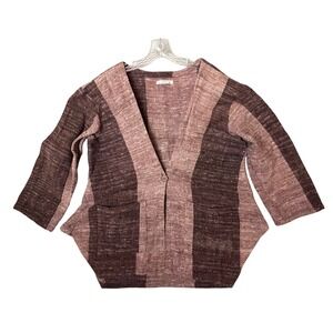 Yasuko Kurisaka Lagenlook Boho Tunic Artsy Cardigan Sweater Dolman Art to Wear